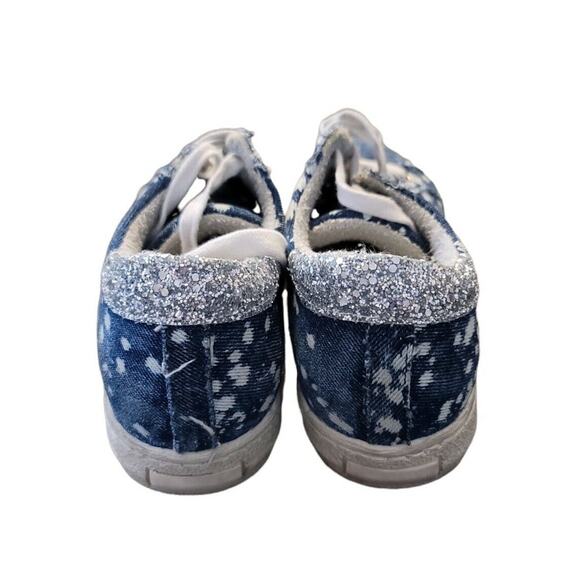 EUC THE SHOE BOX DENIM WHITE SPLATTER SNEAKERS SIZE 39 - Picture 3 of 6